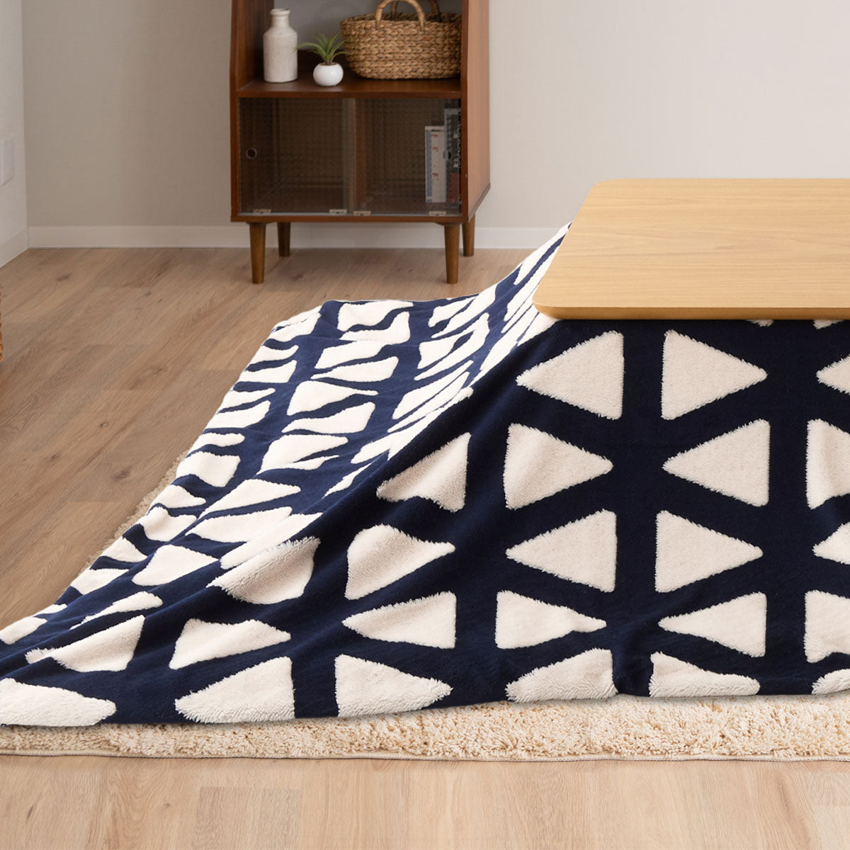 こたつ 上掛けカバー ボアジャガード ジャガードカチオン 布団カバー マルチカバー あったか 寒さ対策 防寒対策 (北欧柄・無地)