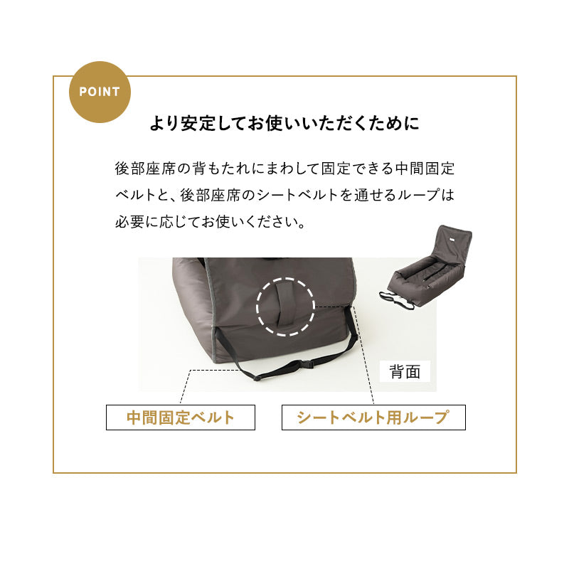 後部座席用 ドライブベッド 小型犬 中型犬 飛び出し防止 撥水 ペットベッド カーベッド ペットソファ ペットシート シートクッション ドライブボックス 犬用 ペット用 車載 移動 おでかけ ペット用品 ねどっこオリジナル