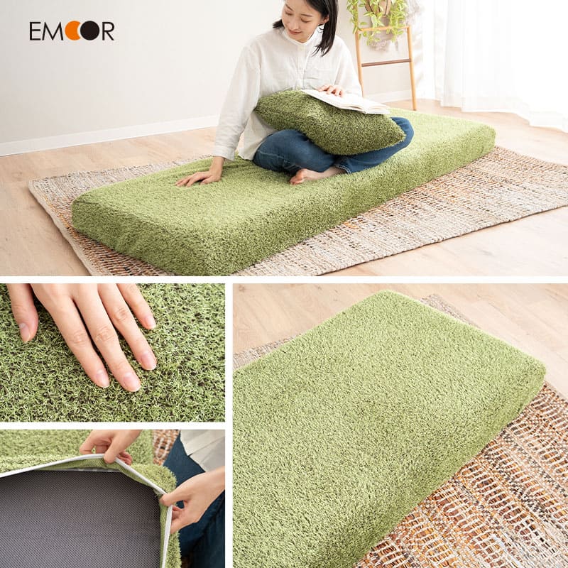 芝生生地 ボックスシーツ コンパクトショート コンパクトマットレス専用 幅65cmマットレスカバー 替えカバー 洗い替え 低ホルムアルデヒド オールシーズン ごろ寝
