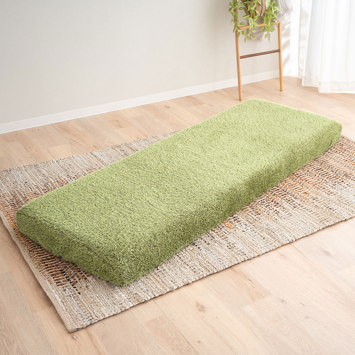 芝生生地 ボックスシーツ コンパクトショート コンパクトマットレス専用 幅65cmマットレスカバー 替えカバー 洗い替え 低ホルムアルデヒド オールシーズン ごろ寝