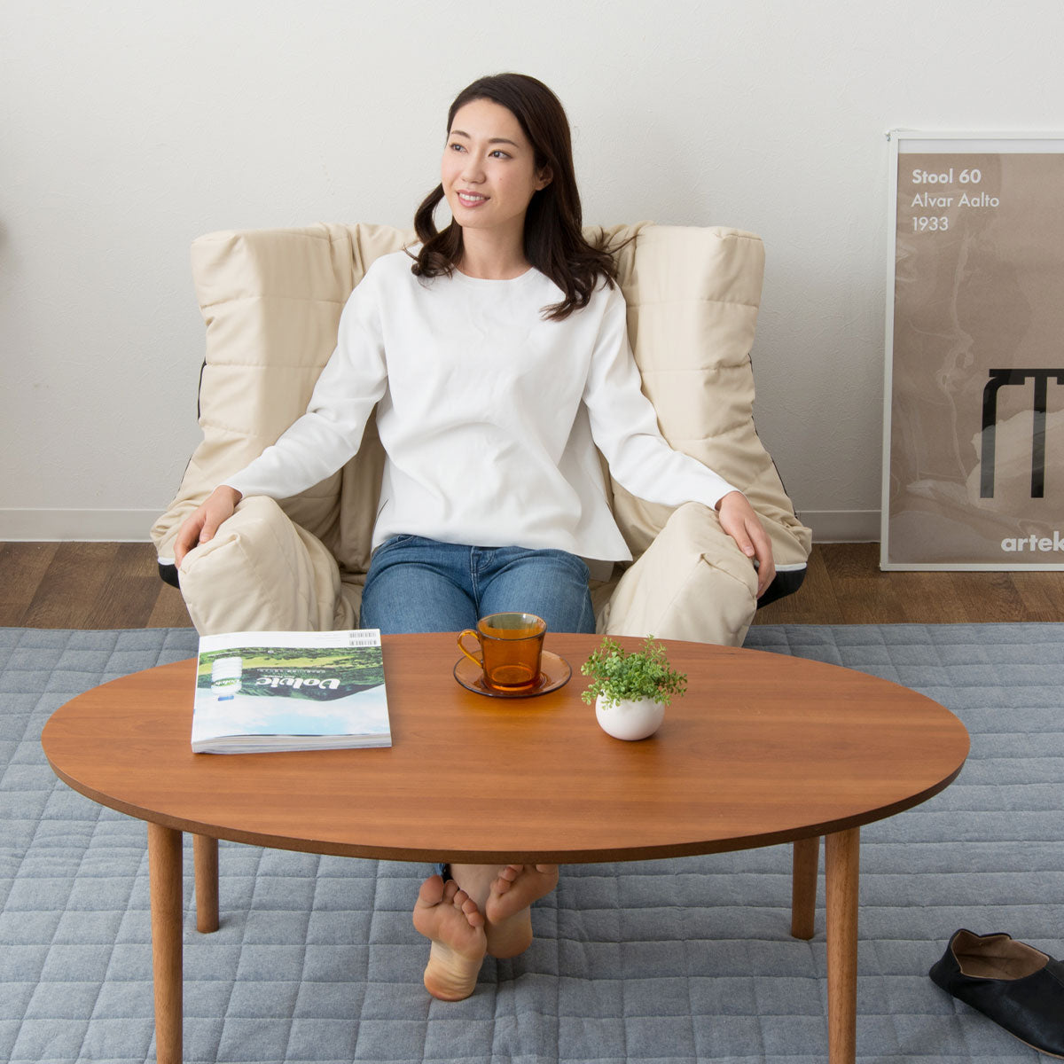 マルチリクライニングソファ 1人用 低反発 14段階リクライニング 日本製