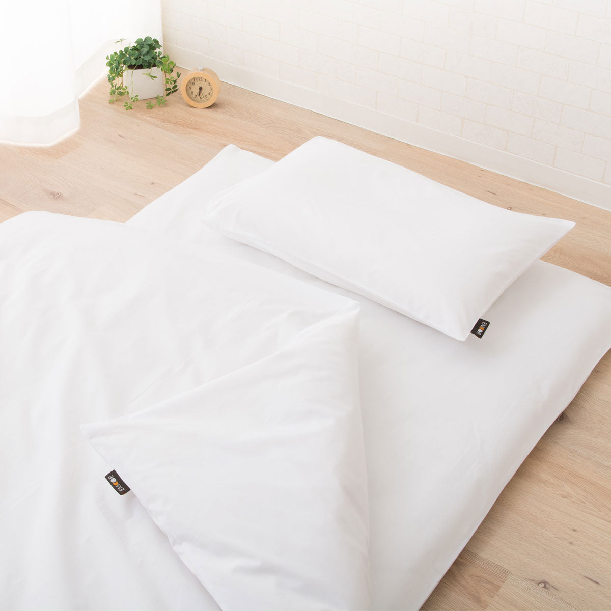 布団カバー 3点セット セミダブルサイズ 和布団用 日本製 綿100% 抗菌・防臭・防ダニ (掛け布団カバー・敷き布団カバー・ピロケース)