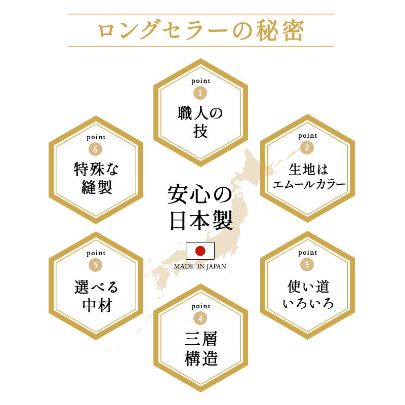 長座布団 Lサイズ 約65×180cm 日本製 抗菌 防臭 防ダニ 選べる中材タイプ