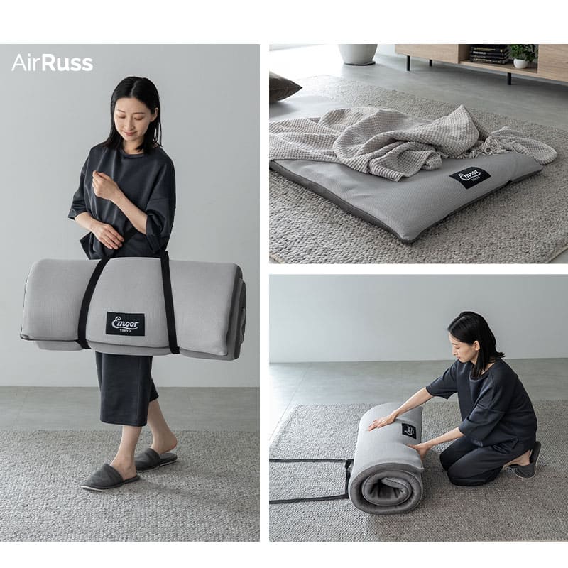 ロールマットレス ポータブルマットレス オーバーレイ 幅65cm 幅80cm 丸洗い可能 ロール式 リバーシブル 中材のヘタりはドライヤーの温風で復元可能