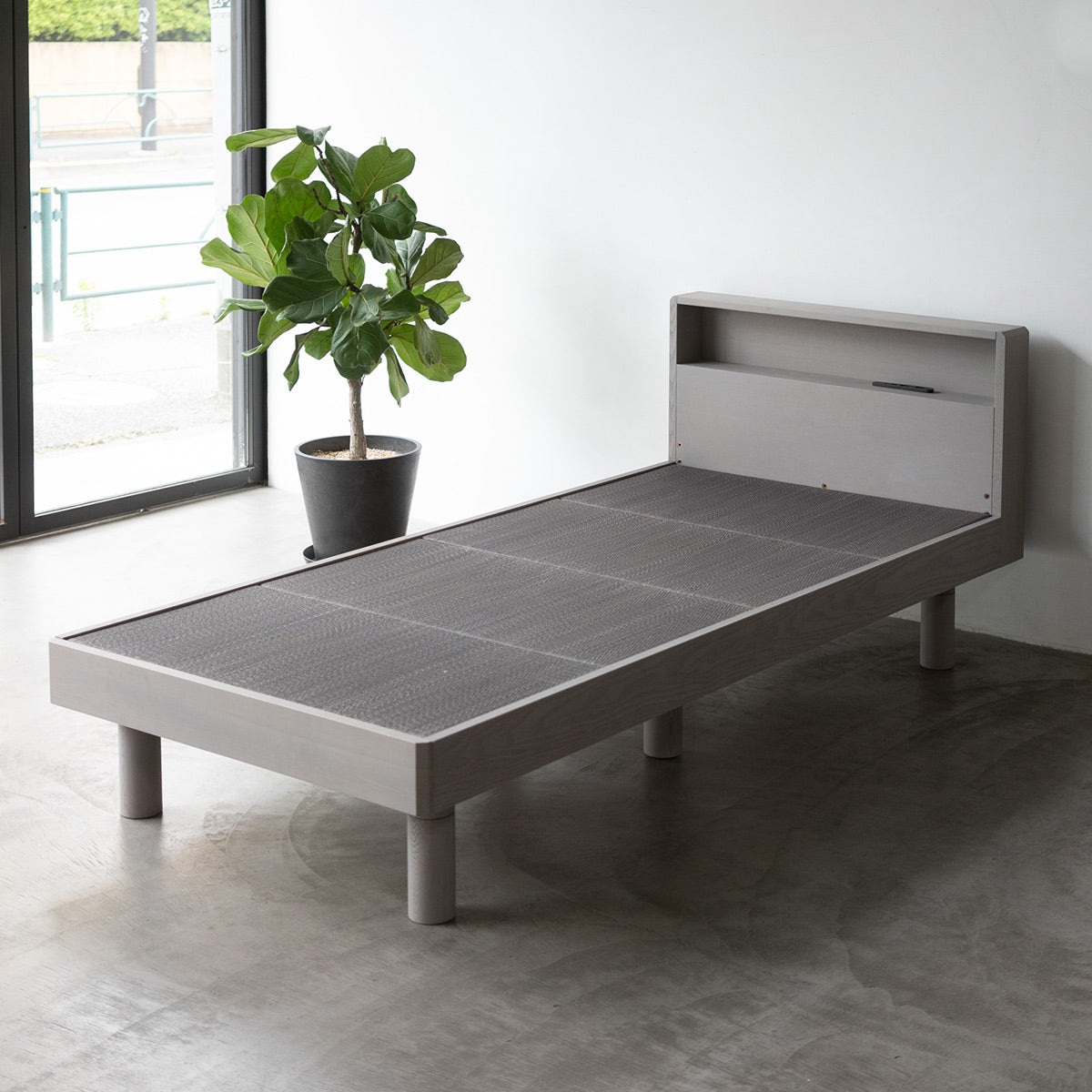 居間になる畳ベッド ジャストフレーム 木製 桐 すのこ スノコ 天然い草 閑のある暮らし 青山ショールームお試し