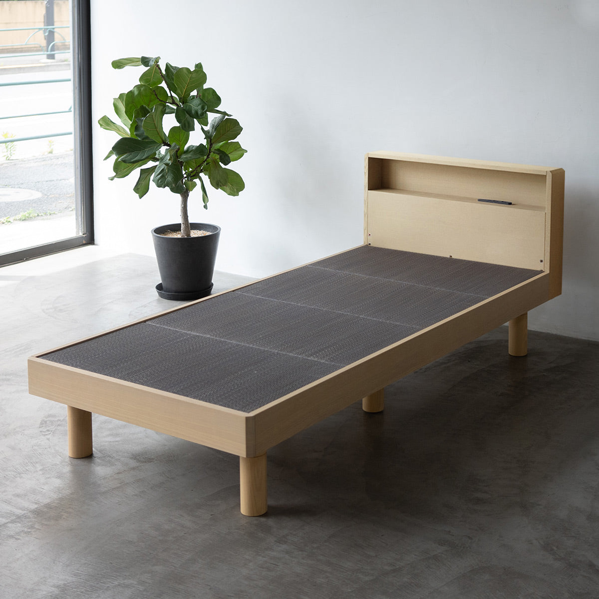 居間になる畳ベッド ジャストフレーム 木製 桐 すのこ スノコ 天然い草 閑のある暮らし 青山ショールームお試し