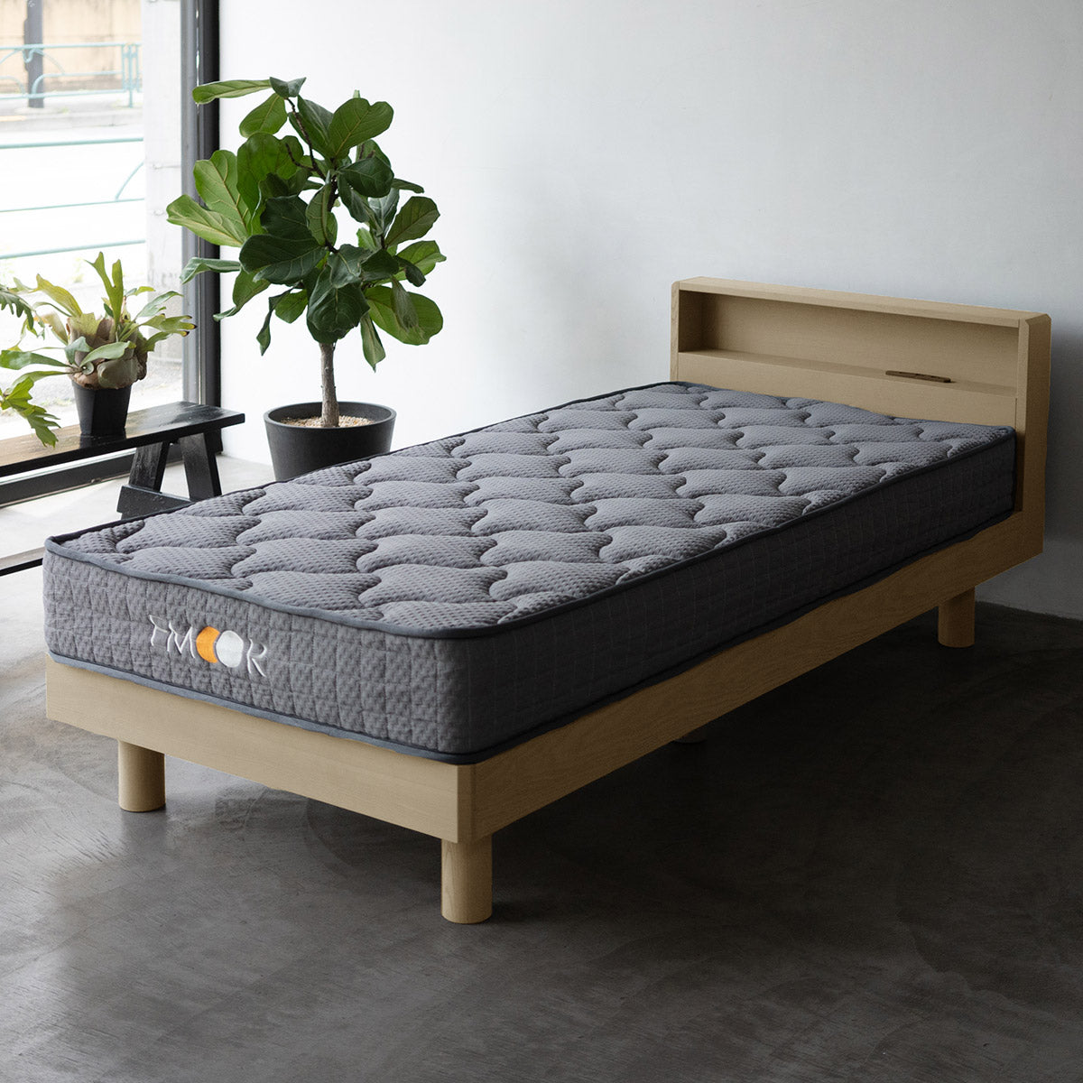 居間になる畳ベッド 選べるマットレス 2点セット ( #101 ジャストフレーム キャビネットタイプ ) セミダブル