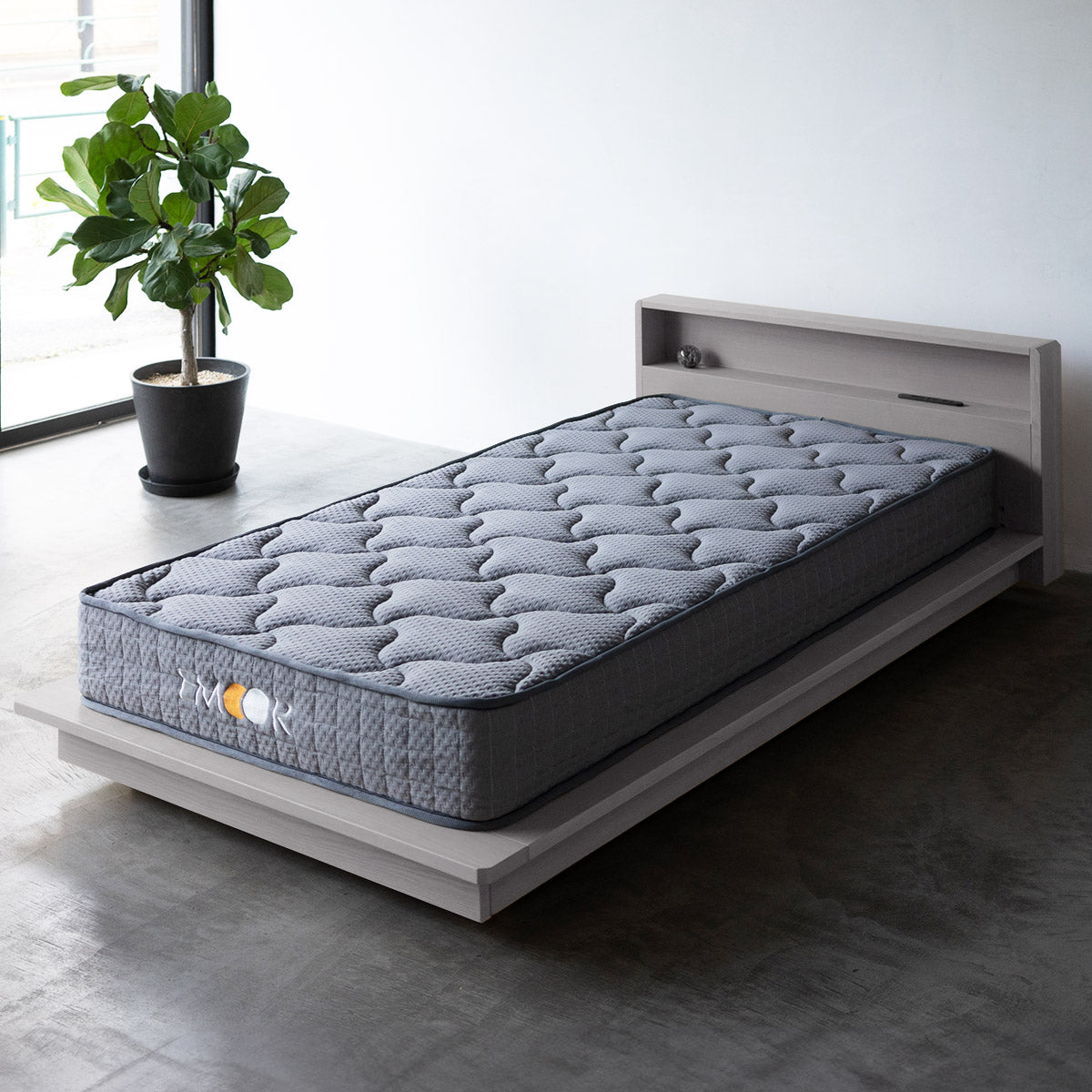 居間になる畳ベッド 選べるマットレス 2点セット ( #102 ステージフレーム キャビネットタイプ ) シングル