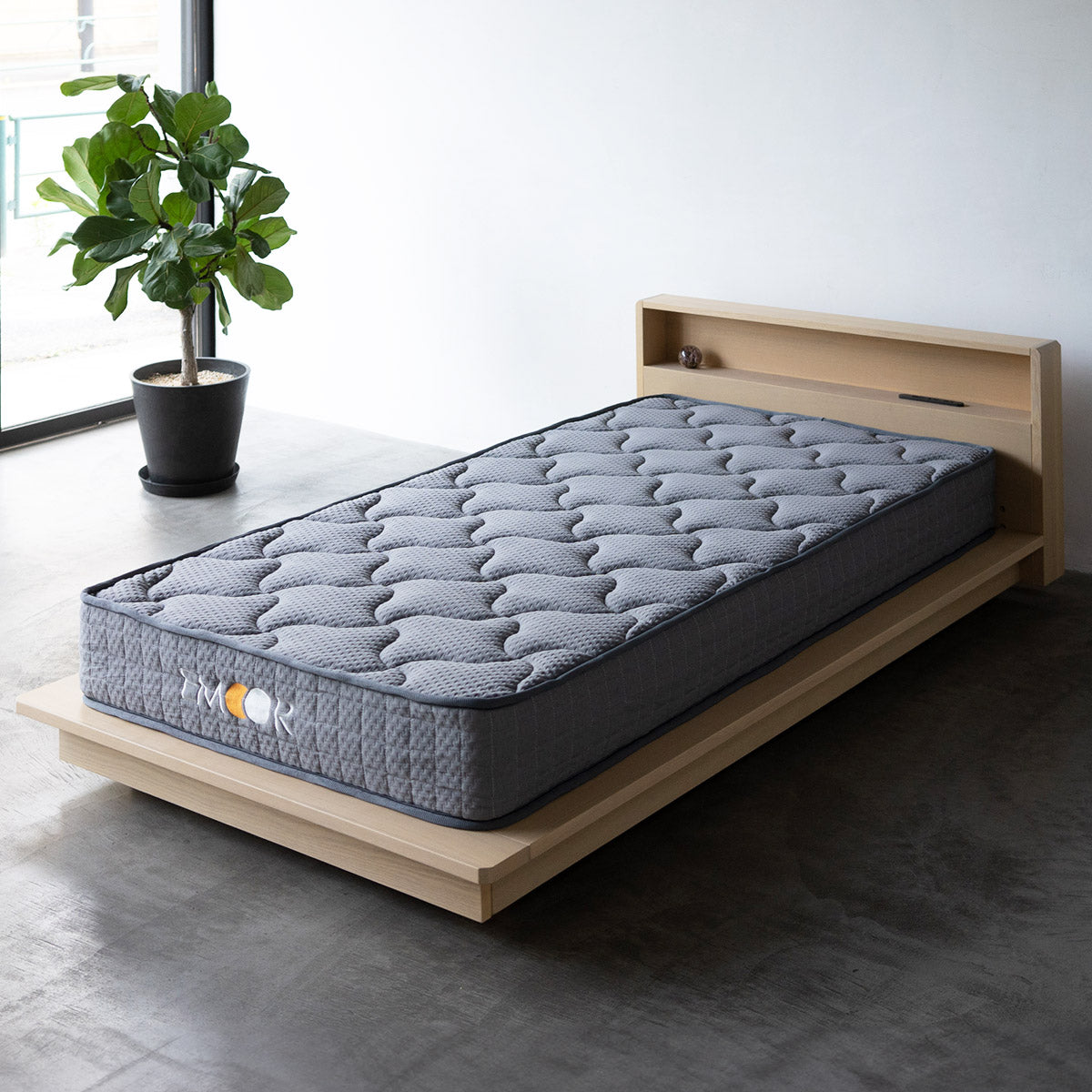 居間になる畳ベッド 選べるマットレス 2点セット( #102 ステージフレーム キャビネットタイプ ) ダブル