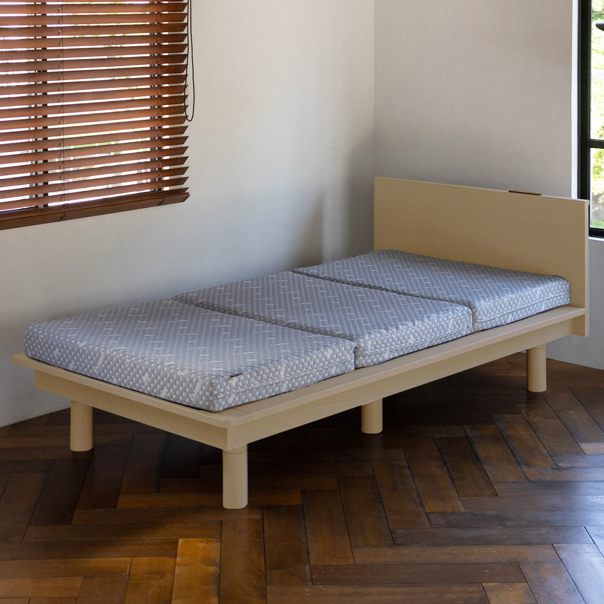 居間になる畳ベッド 選べるマットレス 2点セット ( #102 ステージフレーム フラットタイプ ) セミダブル