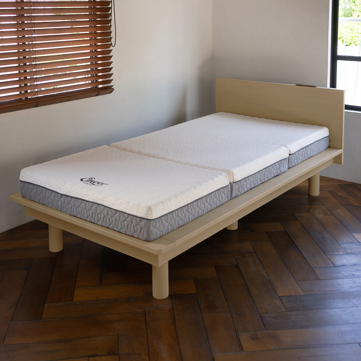 居間になる畳ベッド 選べるマットレス 2点セット ( #102 ステージフレーム フラットタイプ ) セミダブル