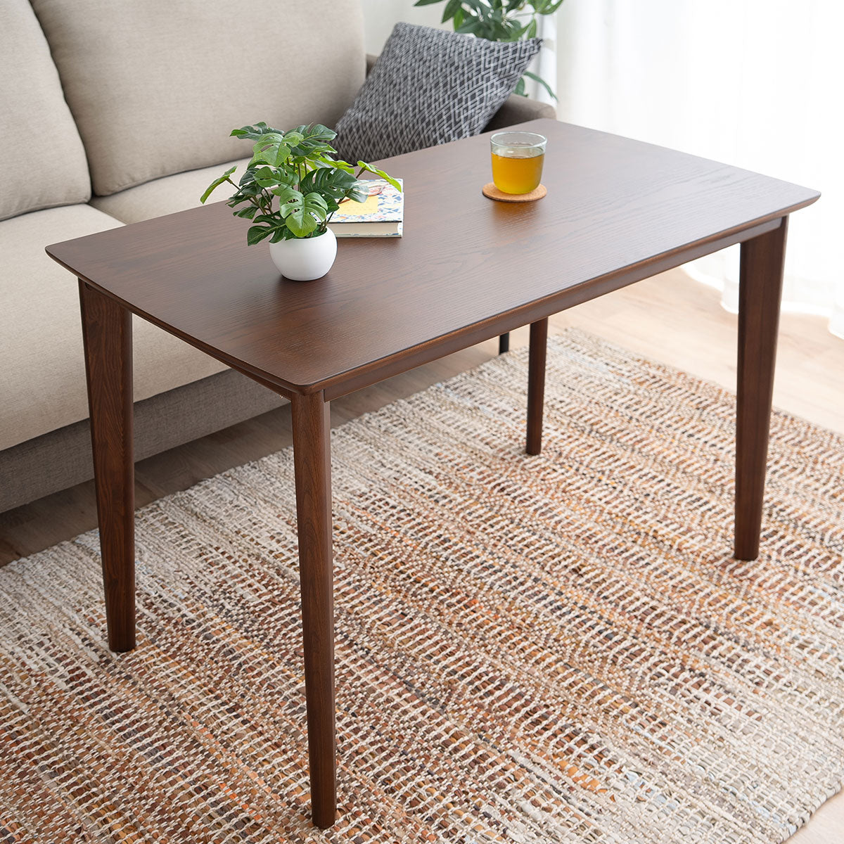 こたつテーブル ハイタイプ 省スペースデザイン 長方形 幅105cm 天然木 こたつ コタツ 炬燵 やぐら デスク 机 オールシーズン