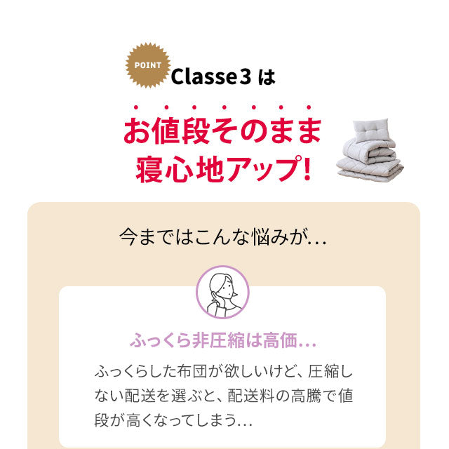 日本製 布団3点セット シングル (掛け布団・敷き布団・枕) 抗菌 防臭 防ダニ 掛け敷き枕 組布団 ゆる圧縮