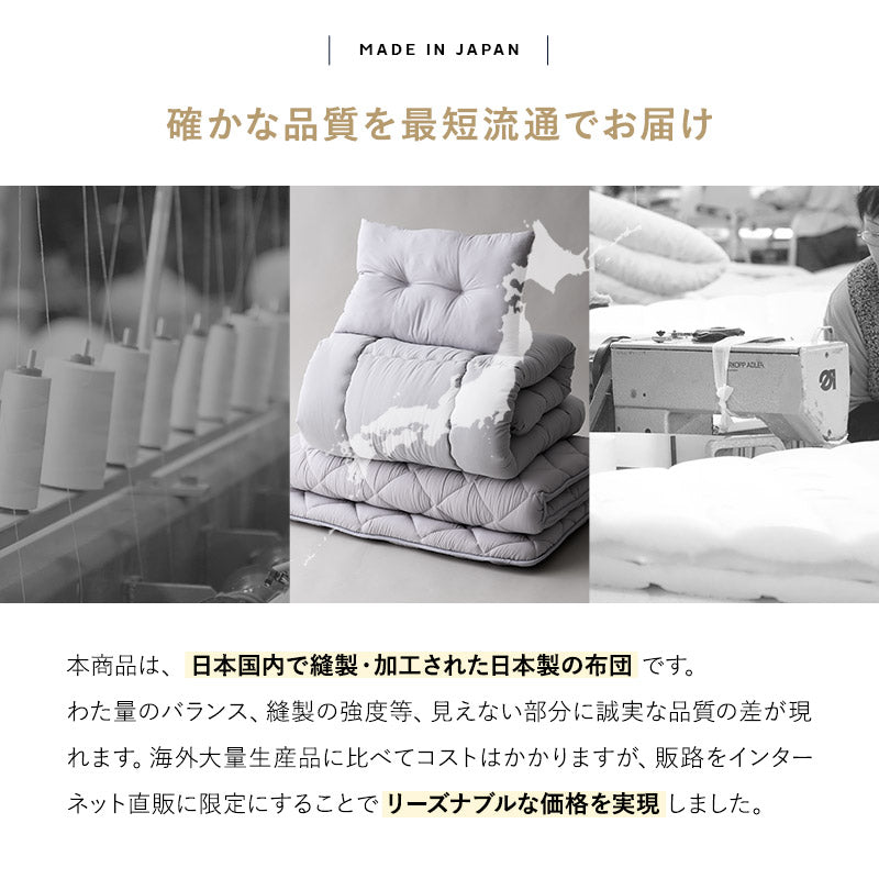 敷き布団 敷布団 日本製 体圧分散 抗菌・防臭・防ダニ 3層 高反発ウレタン 防ダニ布団 抗菌布団 ウレタン敷き布団 体圧分散敷き布団 軽量 オールシーズン ウレタン入り エムールの日本製布団
