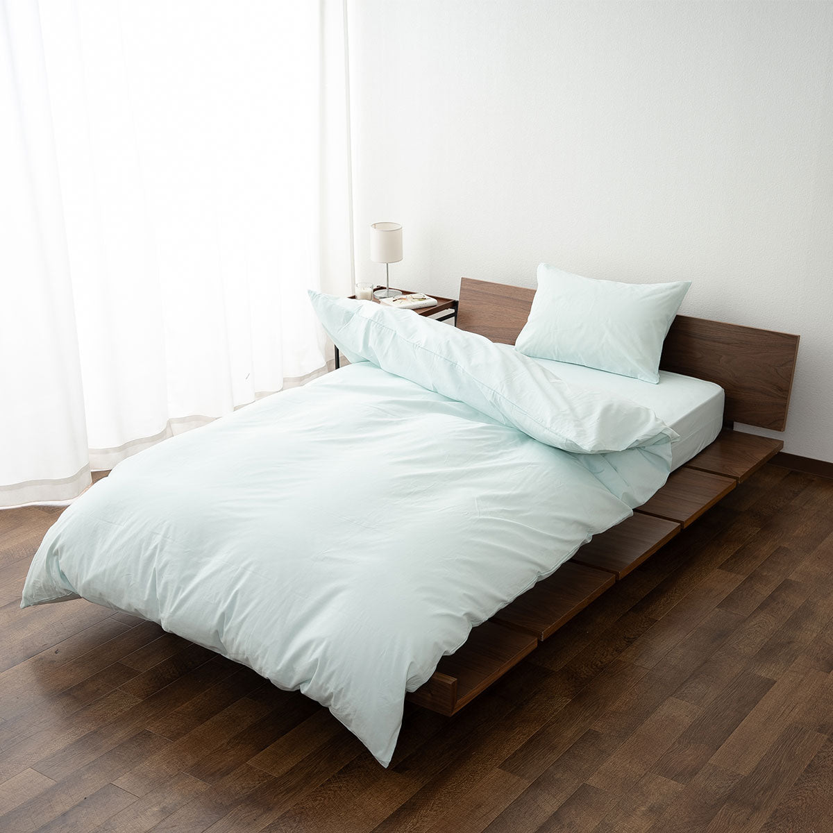 布団カバー 3点セット シングルサイズ ベッド用 日本製 綿100% 無地 (掛け布団カバー・ボックスシーツ・ピロケース)