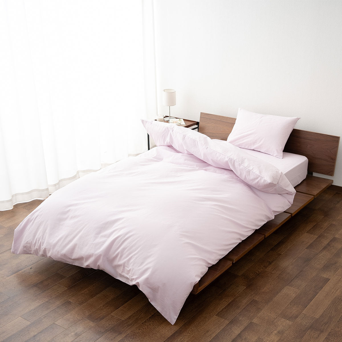 布団カバー 3点セット シングルサイズ ベッド用 日本製 綿100% 無地 (掛け布団カバー・ボックスシーツ・ピロケース)