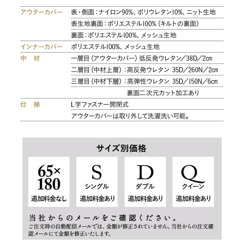 布団マットレス 収納バンド付き 3層構造 極厚 丸巻きタイプ 復元率97% へたりにくい 低反発ウレタン 高反発ウレタン FUTONマットレス