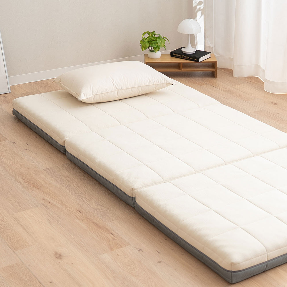 三つ折りマットレス 寝心地カスタマイズ シングルサイズ 極厚 10cm 高反発 高硬度 ウレタン かため 2層構造 6分割設計 折りたたみマットレス