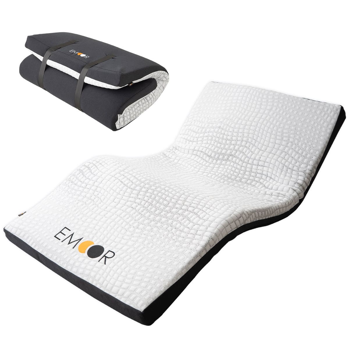 エルゴノマットレス 丸巻きマットレス 固定バンド付き 人間工学設計 低反発 高弾性 ウレタン やわらか 電動ベッド対応 腰痛 青山ショールーム体験可