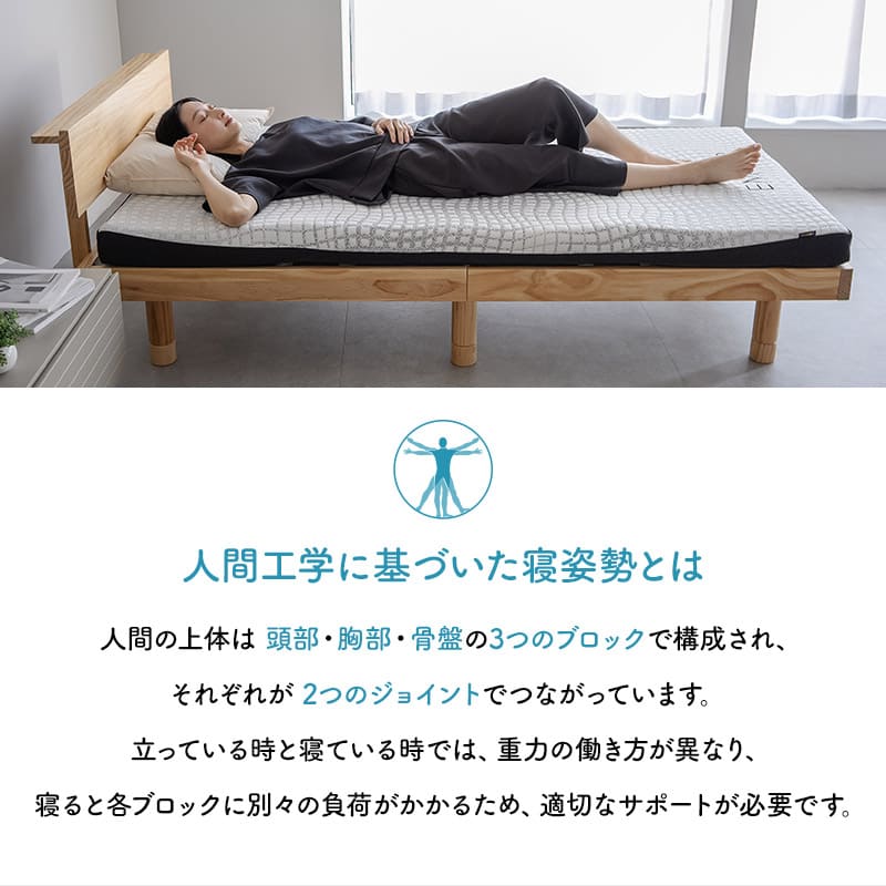 エルゴノマットレス 丸巻きマットレス 固定バンド付き 人間工学設計 低反発 高弾性 ウレタン やわらか 電動ベッド対応 腰痛 青山ショールーム体験可