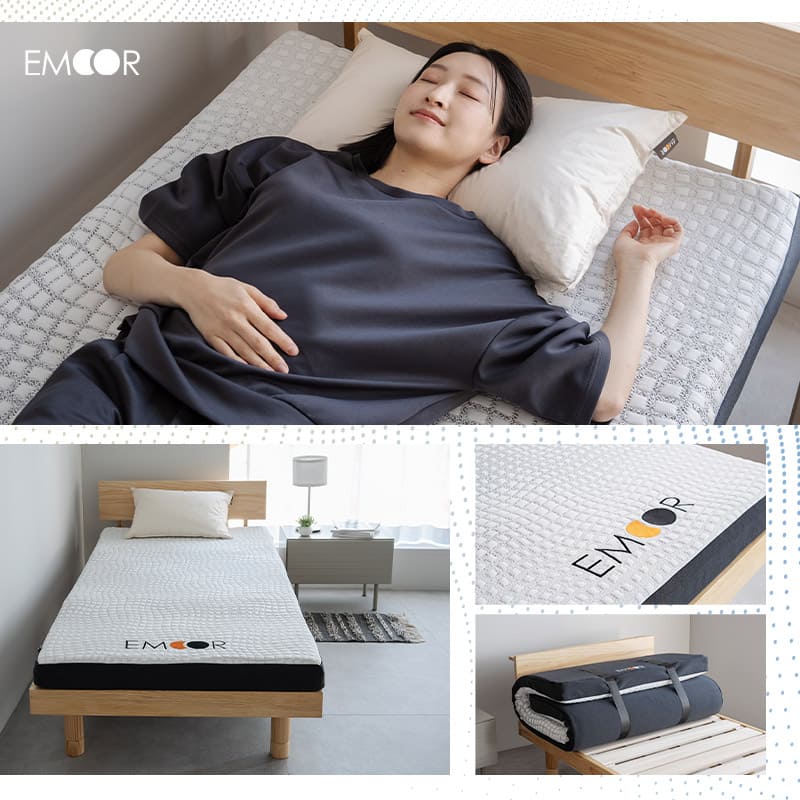 エルゴノマットレス 丸巻きマットレス 固定バンド付き 人間工学設計 低反発 高弾性 ウレタン やわらか 電動ベッド対応 腰痛 青山ショールーム体験可