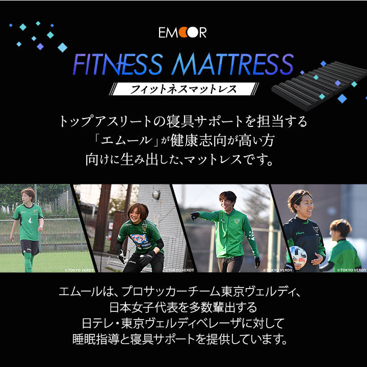 フィットネスマットレス シングルサイズ 三つ折り 折りたたみ 高反発ウレタン 体圧分散 ボディケア ストレッチ