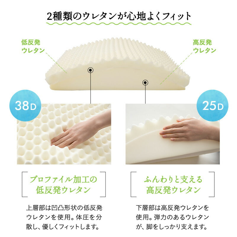 スロープフットピロー カバー付き 足枕 足まくら 脚枕 枕 まくら マクラ ピロー オットマン 浮腫 むくみ 疲れ 解消 仰向き寝