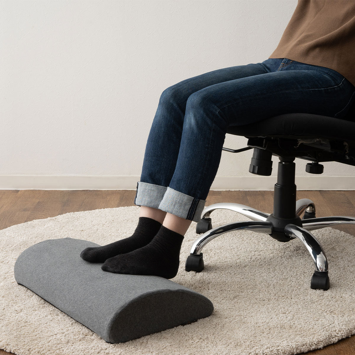 フットレストクッション 滑り止め付き 2way 足置き台 フットレスト 足枕 フットピロー