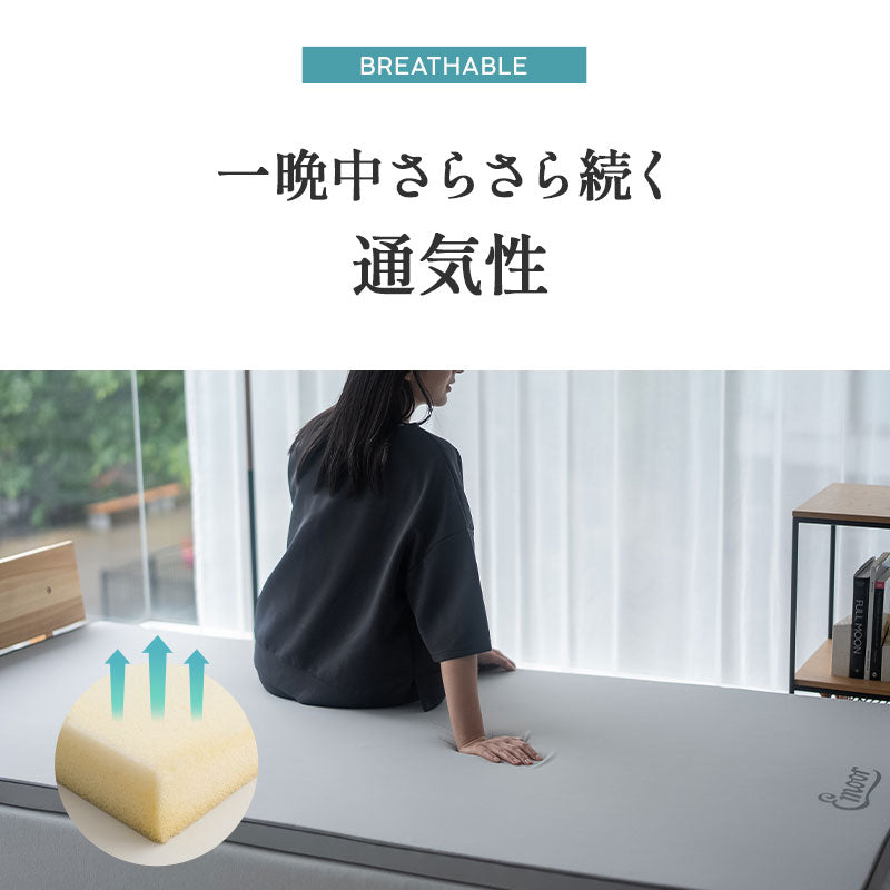 オーバーレイマットレス トッパー LEVIA レヴィア 収納バッグ付き 高弾性 ウレタン やわらか ロールマットレス ベッドマットレス 薄型 一枚物 遠征 出張 宿泊施設 アウトドア キャンプ 車中泊 狭小住宅 避難用 来客用 ショールーム体験可
