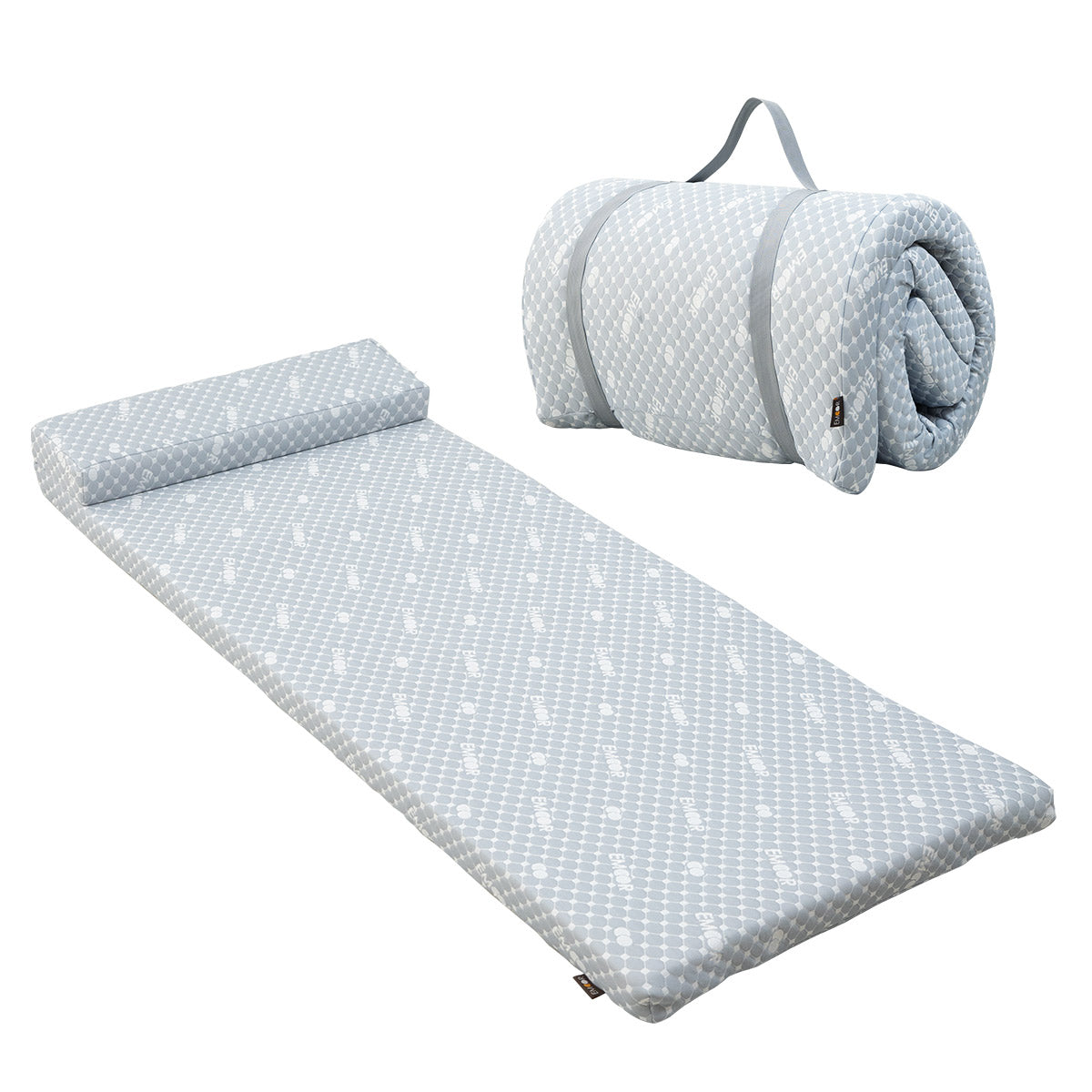 ロールマットレス スリムサイズ 65×190cm ロール式 ごろ寝 マットレス コンパクトサイズ リバーシブル まくら付き 高反発ウレタン 折りたたみ 車中泊 マット