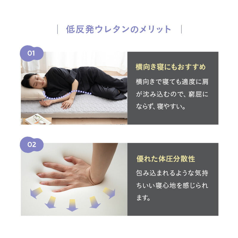 寝心地が選べる 布団マットレス シングルサイズ 収納バンド付き 低反発 高反発 2層構造 リバーシブル わた入りカバー 折りたたみ 三つ折り 3つ折り FUTONマットレス