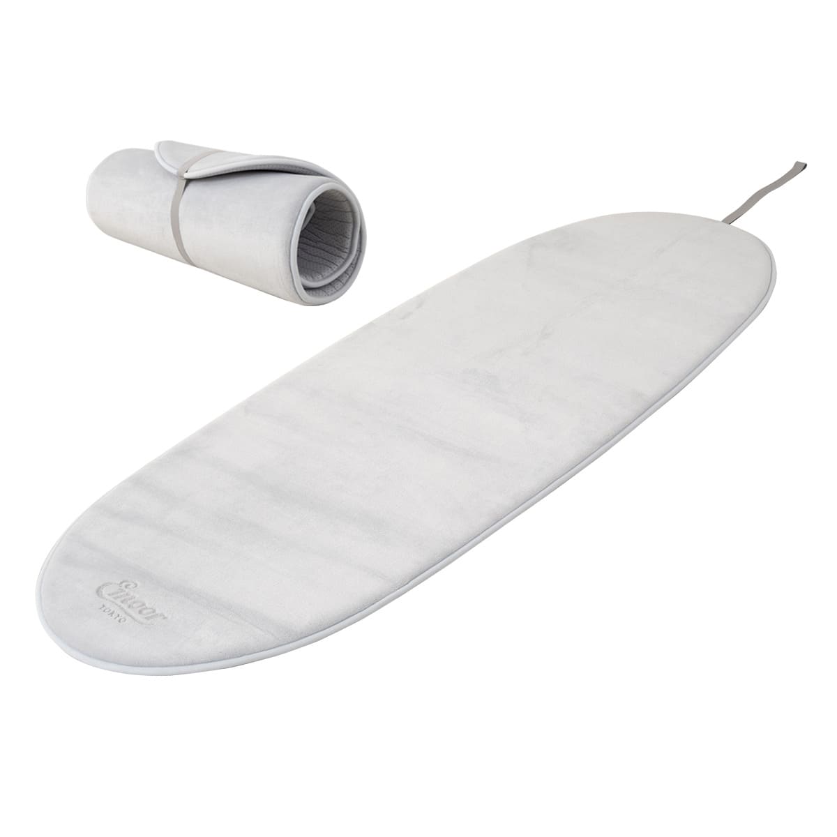 オーバル型 ごろ寝マット 65×180cm ロールマット 楕円形 ラグ 滑り止め付き 高反発ウレタン プレイマット ヨガマット ごろ寝 仮眠 車中泊 子供用 来客用