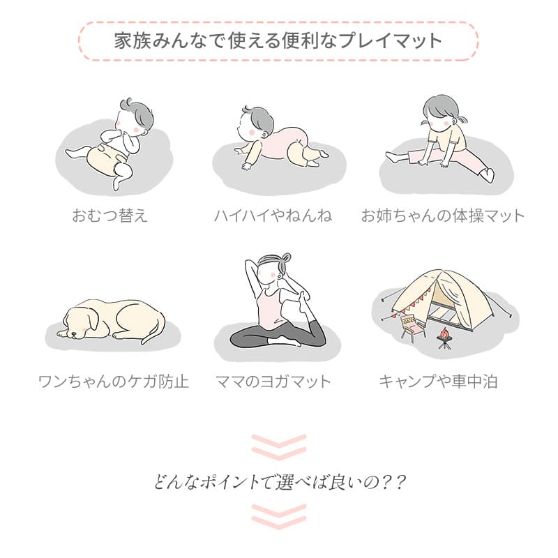 パネル プレイマット 60×60cm 正方形 4枚セット ベビーマット クッションマット フロアマット ラグ マットレス 厚手 騒音緩和 衝撃吸収 撥水 低ホルムアルデヒド