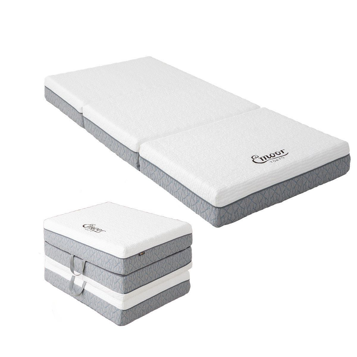 プレミアムマットレス 幅80cmタイプ 極厚 3層構造 三つ折り 折りたたみ コンパクトマットレス ごろ寝 狭小住宅 子ども用 来客用