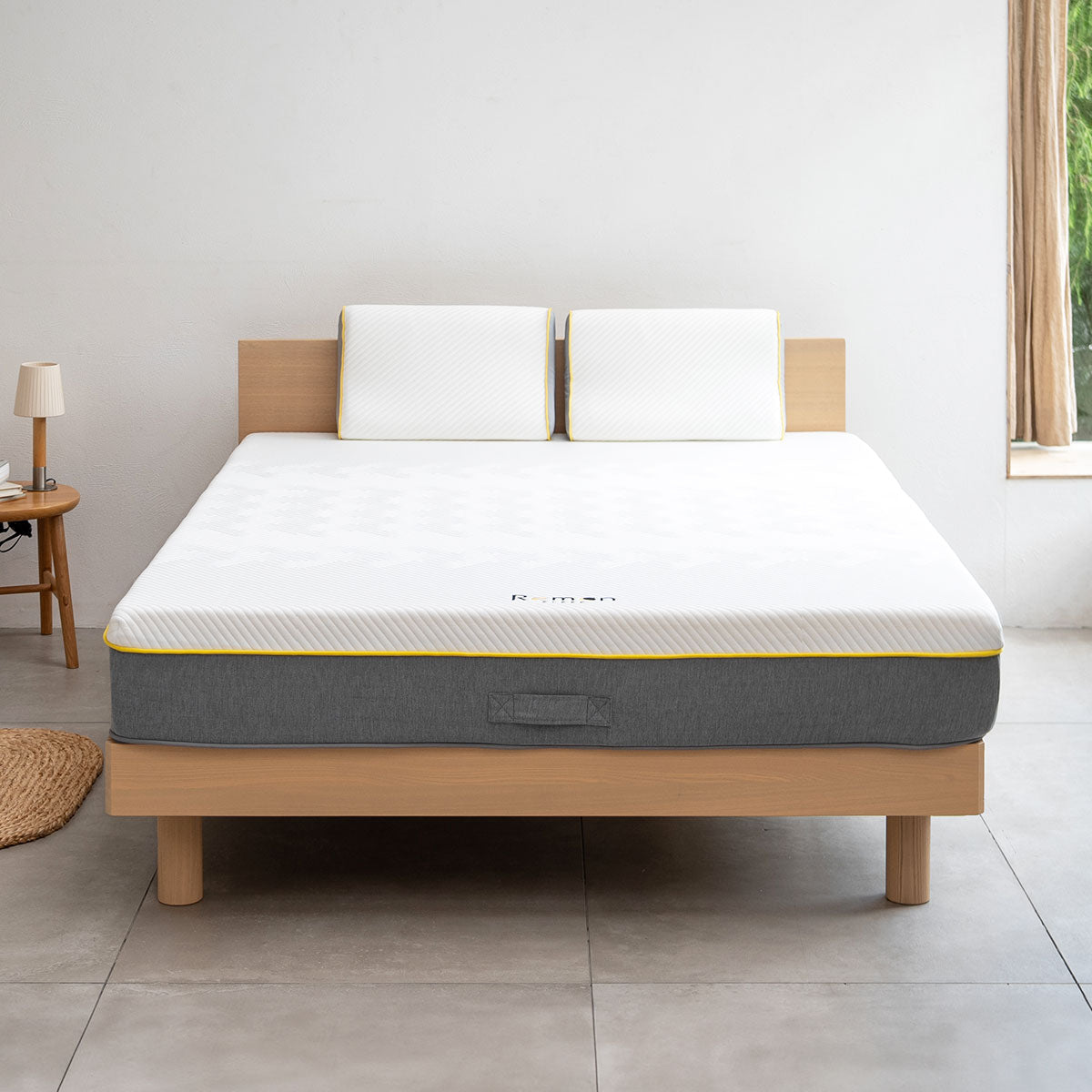 REMONマットレス α アルファ クイーンサイズ 極厚 22cm 3層構造 低ホルムアルデヒド 高反発ウレタン 取っ手付き