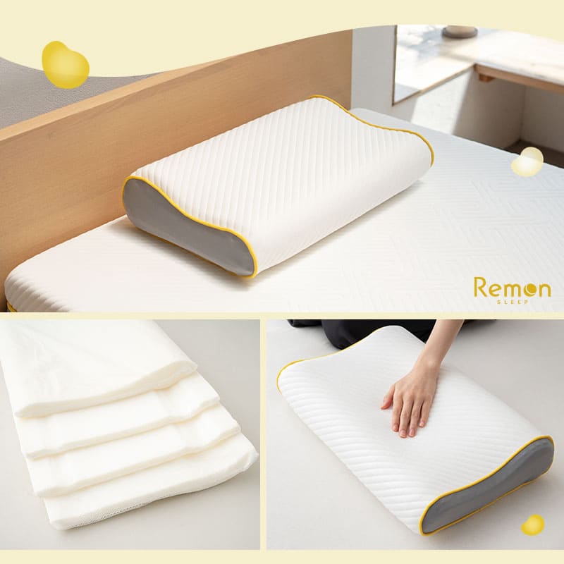 4層構造ピロー 好みの高さと触感にカスタマイズ可能 低ホルムアルデヒド 低反発ウレタン
