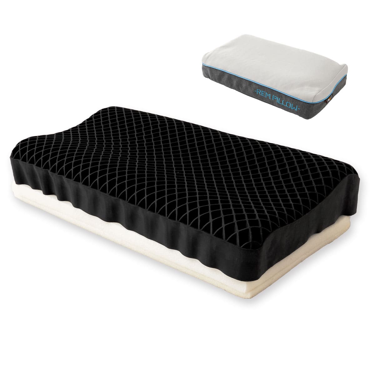 レムピロー まくら ジェル枕 26×46cm 高反発 高さ調節可能 通気性