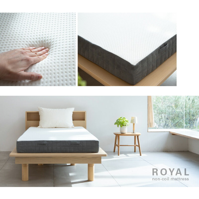 ロイヤルマットレス シングルサイズ ダブルサイズ クイーンサイズ 高弾性 ノンコイルマットレス 極厚 15cm 高反発 ウレタン 2層構造 寝返りサポート ホテルマットレス