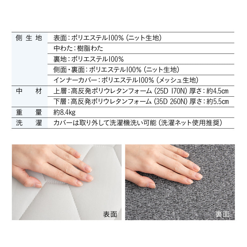 ソファにもなる トランスフォームマットレス シングル 4WAY 1台4役 変形自在 厚さ11cm 三つ折り 折りたたみ マットレス カウチ まくら付き