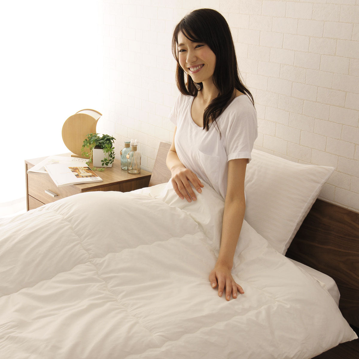 合い掛け布団 シングルサイズ 日本製 防ダニ ダニ防止 防虫 抗菌防臭