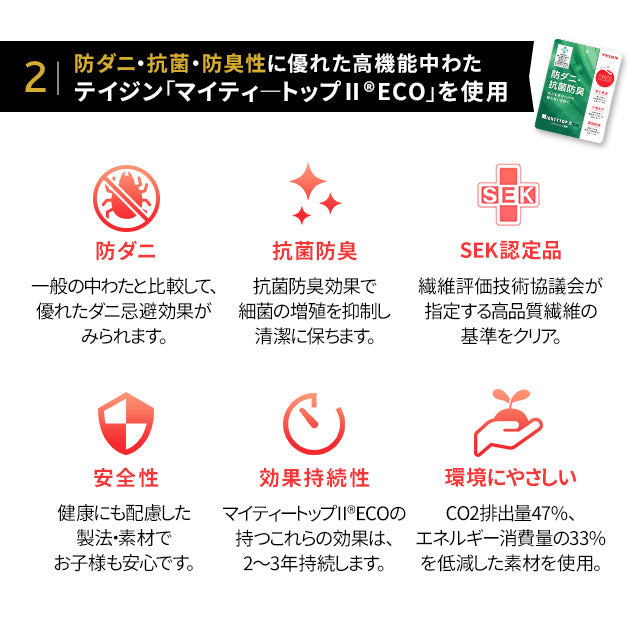 羊毛混 布団4点セット ダブル (掛け布団・敷き布団・枕×2) 日本製 抗菌 防臭 防ダニ 掛け敷き枕 組布団 非圧縮