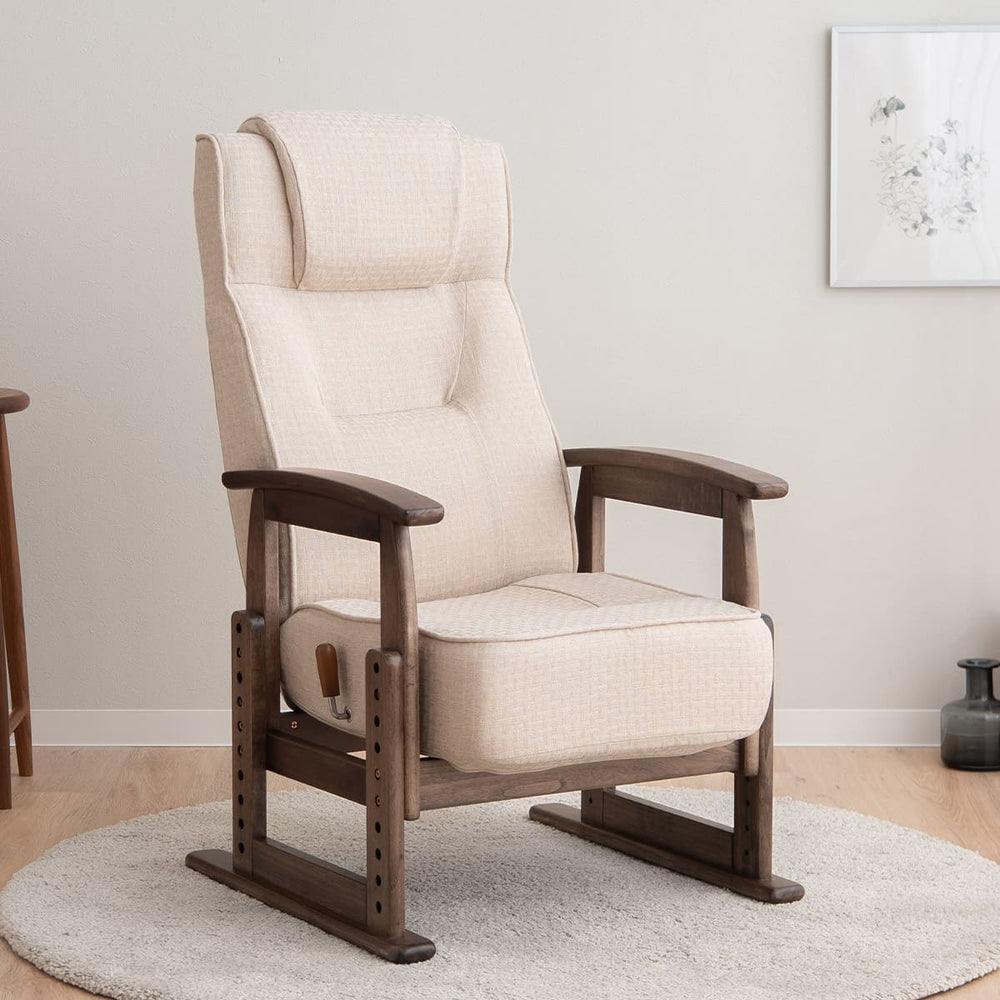 【有吉くんの正直さんぽで高評価】立ち上がりを考えた 高座椅子 「かなた」 無段階リクライニングチェア ポケットコイル 座面高調節可 ショールーム体験可 【完成品】