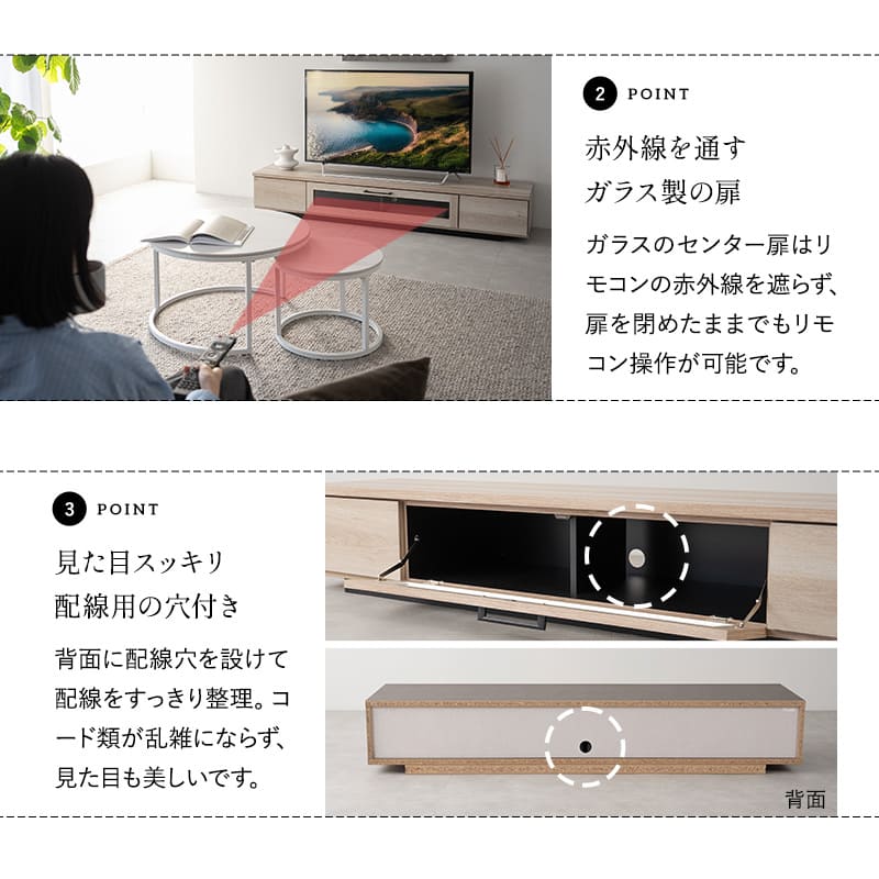 テレビボード テレビ台 幅180cm 32型~75型対応 完成品 日本製 ローボード テレビラック AVラック 収納棚 ロータイプ フラップ扉 引き出し収納 大型テレビ対応