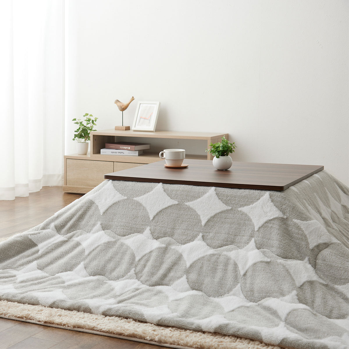 こたつテーブル+こたつ掛け布団 セット 正方形 68cm