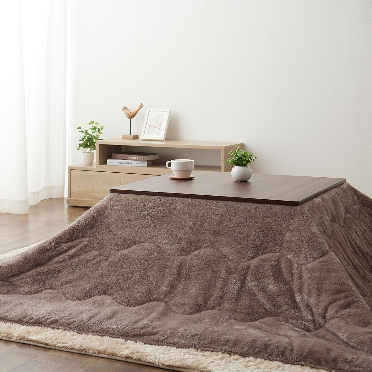 こたつテーブル+こたつ掛け布団 セット 正方形 68cm