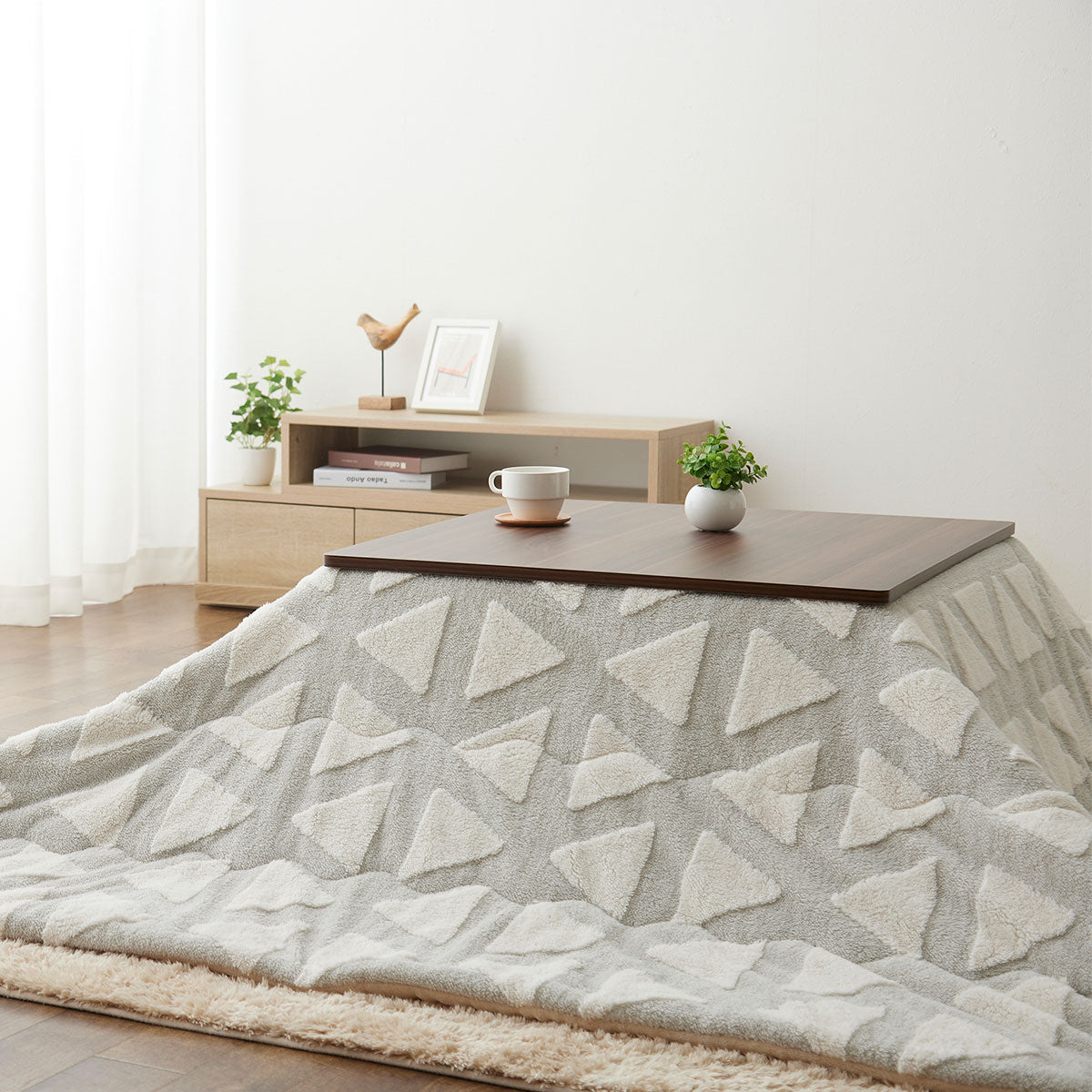 こたつテーブル+こたつ掛け布団 セット 正方形 68cm