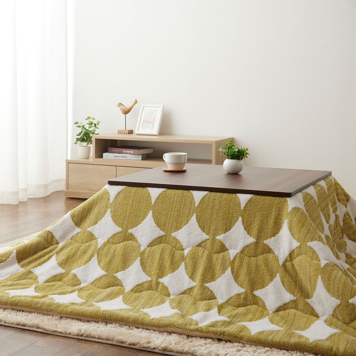 こたつテーブル+こたつ掛け布団 セット 正方形 68cm