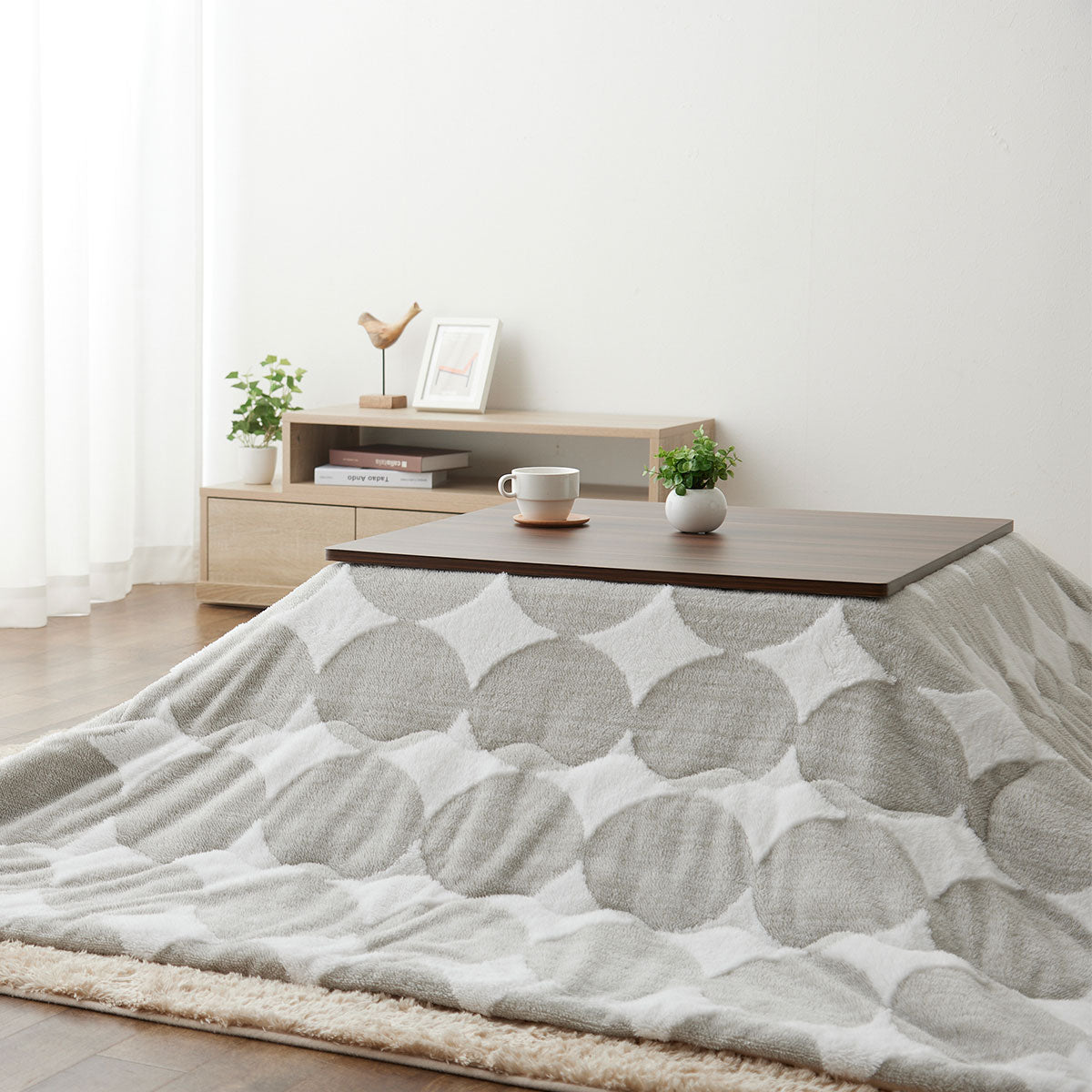 こたつテーブル+こたつ掛け布団 セット 正方形 68cm