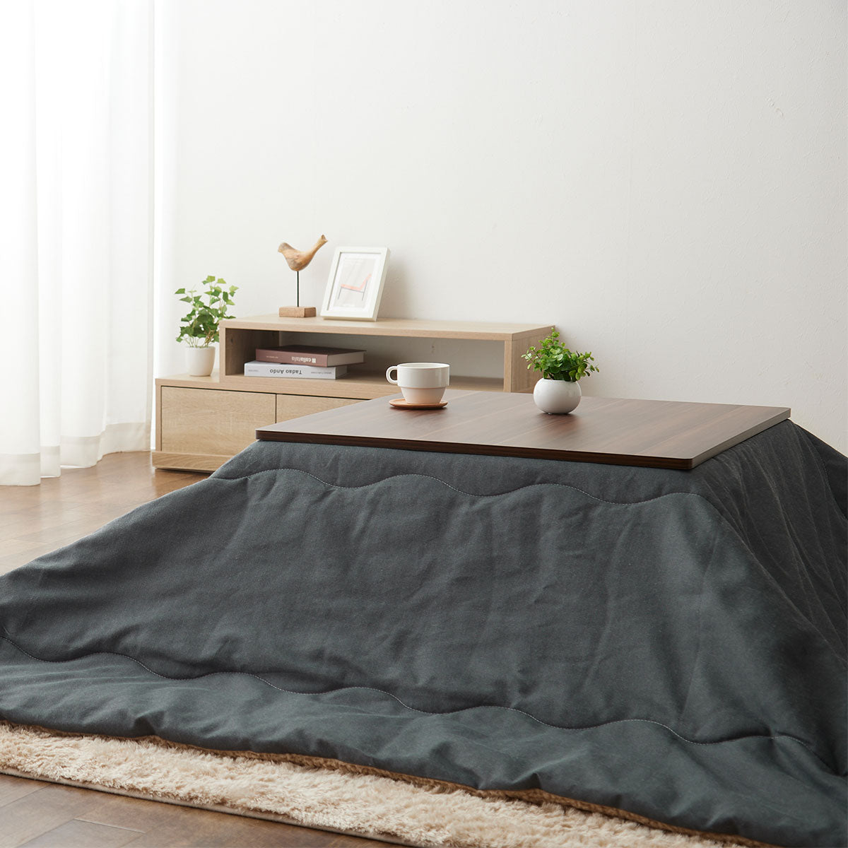 こたつテーブル+こたつ掛け布団 セット 正方形 68cm