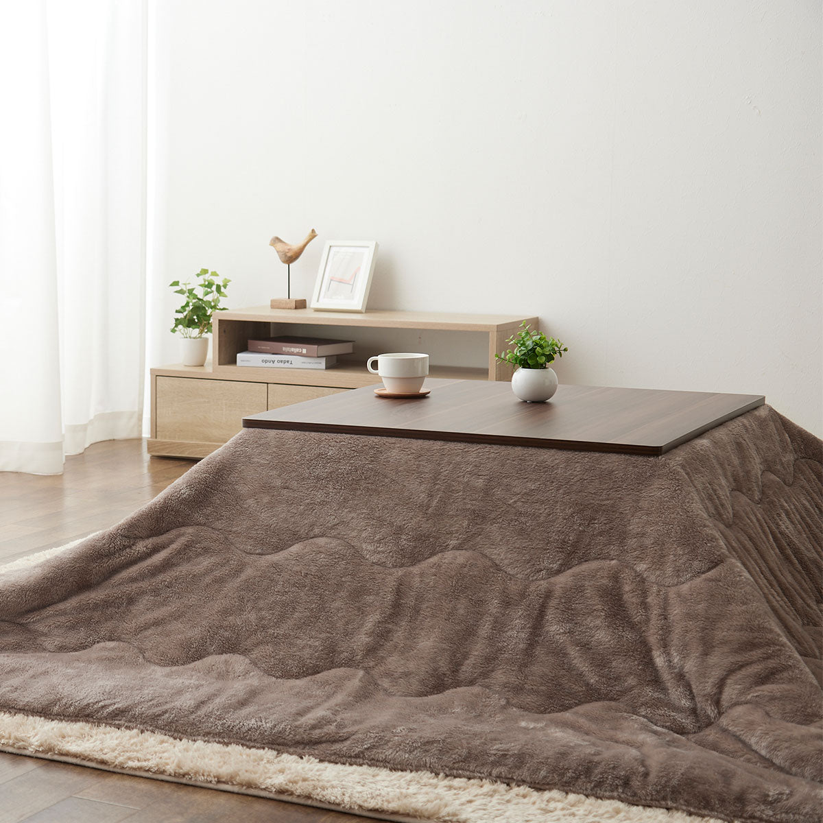 こたつテーブル+こたつ掛け布団 セット 正方形 68cm